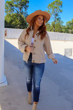 Load image into Gallery viewer, Lori Button Up Corduroy Jacket- Beige
