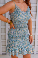 Load image into Gallery viewer, Jade Floral Smocked Ruffle Dress
