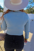 Load image into Gallery viewer, Sophie Cut-Out Turtle Neck Top- Dusty Aqua
