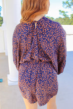 Load image into Gallery viewer, Camden Printed Flowy Romper- Navy

