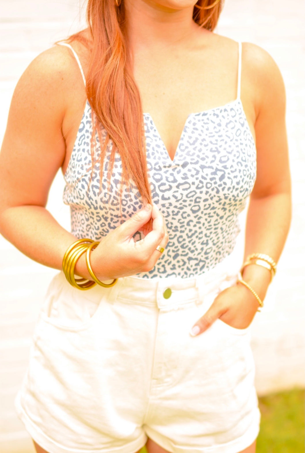 Leopard Print V-Wire Bodysuit