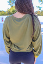 Load image into Gallery viewer, Michelle Round Neck Sweatshirt- Olive
