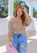 Load image into Gallery viewer, Stella Multi Color Spotty Square Neck Smocking Top- Olive
