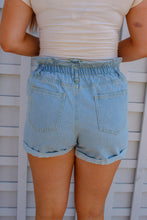 Load image into Gallery viewer, Paper Bag Shorts- Denim
