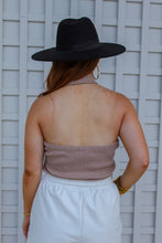 Load image into Gallery viewer, Kirby Criss Cross Halter Top- Taupe
