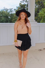 Load image into Gallery viewer, Katie Ruffle Mini Skirt- Black

