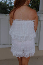 Load image into Gallery viewer, Lilli Tiered Ruffle Trim Romper- White
