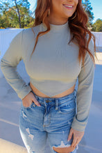 Load image into Gallery viewer, Karrie Triangle Crop Top- Sage
