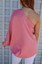 Load image into Gallery viewer, Charlie One Shoulder Blouse- Pink
