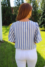 Load image into Gallery viewer, Havana Striped V Neck Crop
