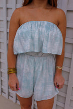 Load image into Gallery viewer, Ayla Light Blue Tube Romper
