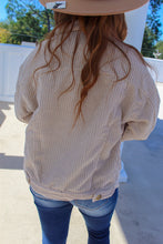 Load image into Gallery viewer, Lori Button Up Corduroy Jacket- Beige
