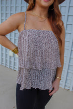 Load image into Gallery viewer, Aubrey Layered Ruffled Tank- Cream
