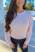 Load image into Gallery viewer, Michelle Round Neck Sweatshirt- Pale Pink
