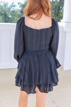 Load image into Gallery viewer, Adele Ruffle Romper- Black
