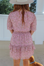 Load image into Gallery viewer, Dallas Floral Ruffle Mini Dress- Mauve
