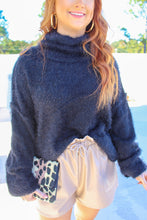 Load image into Gallery viewer, Kia Turtleneck Dolman Sweater- Black
