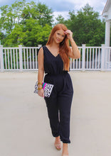 Load image into Gallery viewer, Jessica Shoulder Tie Jumpsuit- Black
