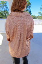 Load image into Gallery viewer, Mallory Long Sleeve Cheetah Blouse- Walnut
