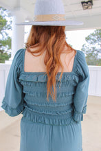 Load image into Gallery viewer, Selena Smocking Frill Top &amp; Short Set- Emerald
