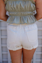 Load image into Gallery viewer, Paper Bag Shorts- White Denim
