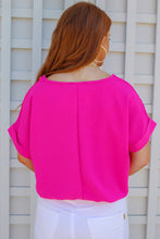 Load image into Gallery viewer, Anne V Neck Bodysuit- Hot Pink
