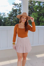Load image into Gallery viewer, Katee Plaid Tennis Skort- Taupe
