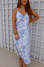 Load image into Gallery viewer, Josephine Tie Dye Print Cami Dress- Smoke Blue
