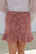Load image into Gallery viewer, Cecilia Leopard Print Shirring Skirt- Rust
