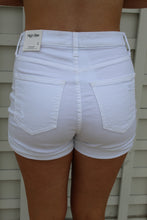 Load image into Gallery viewer, White Cuffed Distressed Shorts
