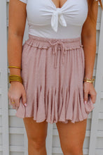Load image into Gallery viewer, Juliette Ruffled Mini Skirt- Light Mauve
