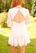 Load image into Gallery viewer, Candace Chevron A Line White Dress
