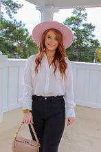 Load image into Gallery viewer, Jenny Button Down Bodysuit- White
