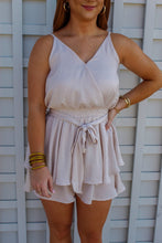 Load image into Gallery viewer, Ashlyn Surplice Tiered Romper- Ecru
