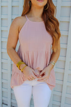 Load image into Gallery viewer, Jaycee Tiered Open Detail Tank Top
