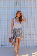 Load image into Gallery viewer, Heather Paisley Skort-Taupe/Black
