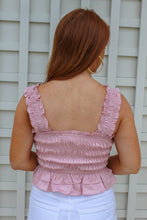 Load image into Gallery viewer, Annalise Smocking Ruffle Top- Blush
