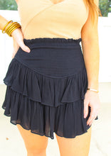 Load image into Gallery viewer, Katie Ruffle Mini Skirt- Black
