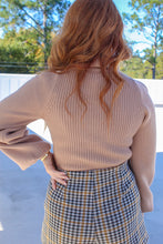 Load image into Gallery viewer, Rhett Turtle Neck Cutout Sweater Top- Taupe
