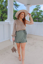 Load image into Gallery viewer, Jayda Olive Wrap Skort
