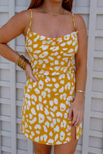 Load image into Gallery viewer, Breanna Cowl Neck Slit Dress- Yellow
