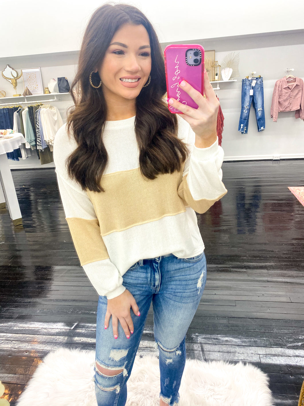 Light Stone High Rise Distressed Ankle Skinny Jeans