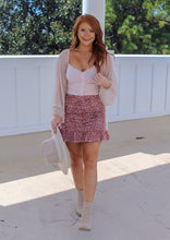 Load image into Gallery viewer, Mandy Ruched Mesh Top- Cream
