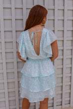 Load image into Gallery viewer, Catherine Floral Frill Dress- Light Blue
