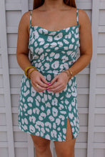 Load image into Gallery viewer, Breanna Cowl Neck Slit Dress- Aqua
