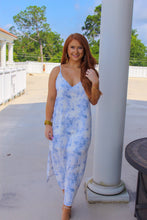 Load image into Gallery viewer, Josephine Tie Dye Print Cami Dress- Smoke Blue
