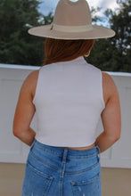 Load image into Gallery viewer, Donise Ribbed Halter Crop Top- White
