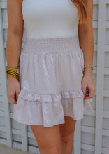 Load image into Gallery viewer, Hannah Smocked Waist Ruffle Skirt- Cream
