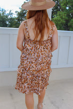 Load image into Gallery viewer, Angie Cheetah Tiered Ruffle Dress- Sand
