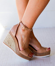 Load image into Gallery viewer, Josie Espadrille Wedge- Tan
